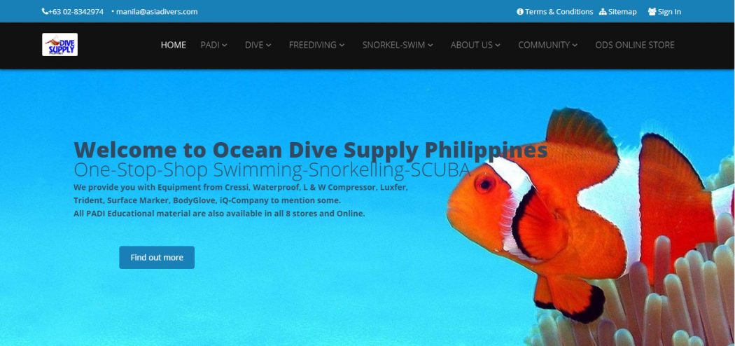 ocean dive supply philippines