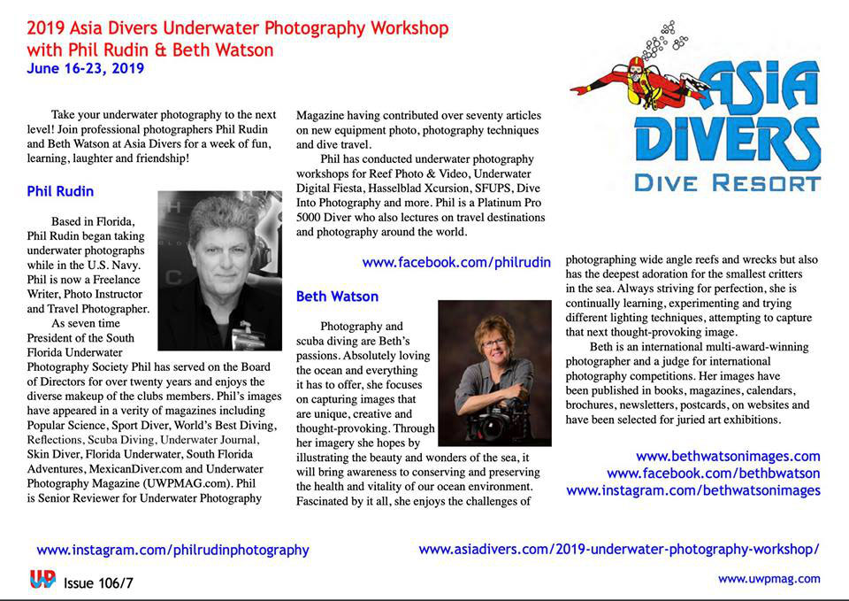 underwater photography workshop puerto galera asia divers