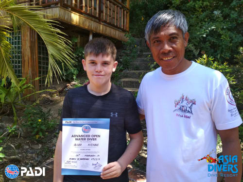 padi advanced open water diver sabang puerto galera