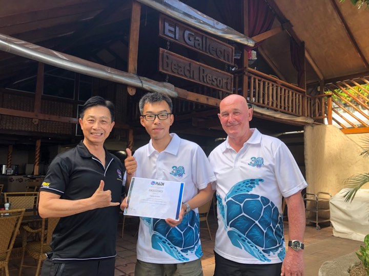 padi certificate of recognition for excellence asia divers puerto galera