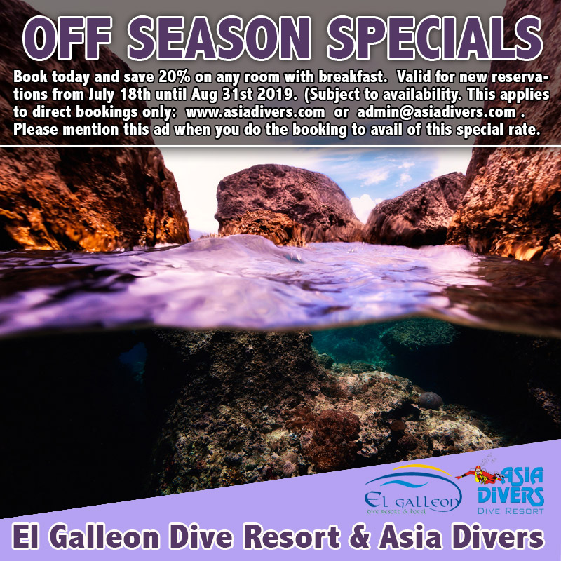 el galleon dive resort puerto galera off season special offer