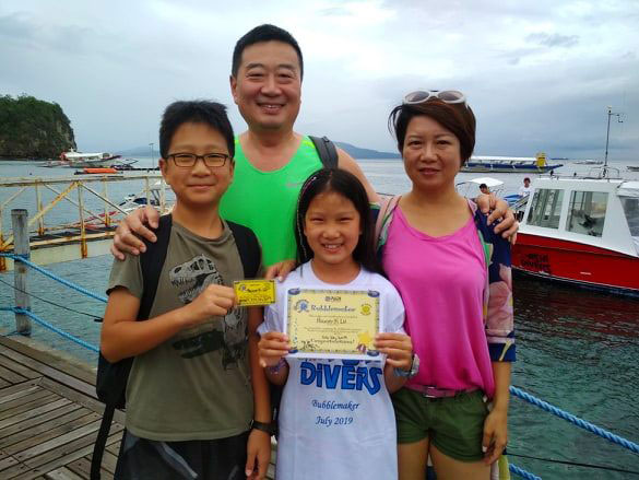 family scuba diving el galleon dive resort puerto galera