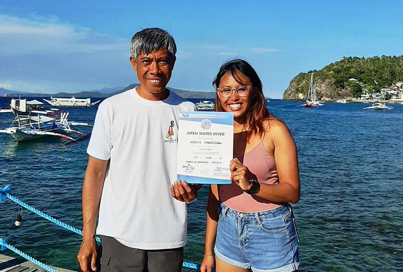 padi open water diver course el galleon dive resort philippines