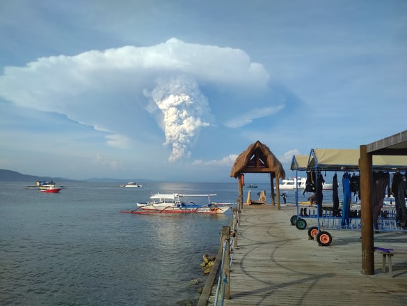 Taal volcano eruption